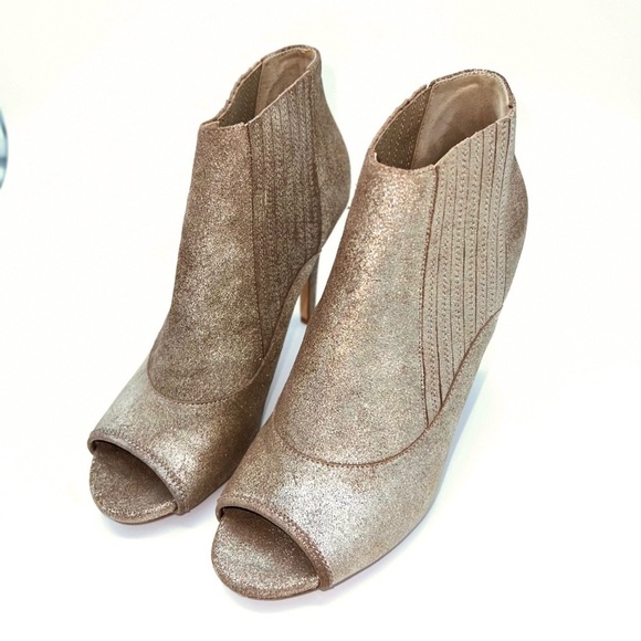 Jimmy Choo Brenna Metallic Peep Toe Bootie - Picture 3 of 5